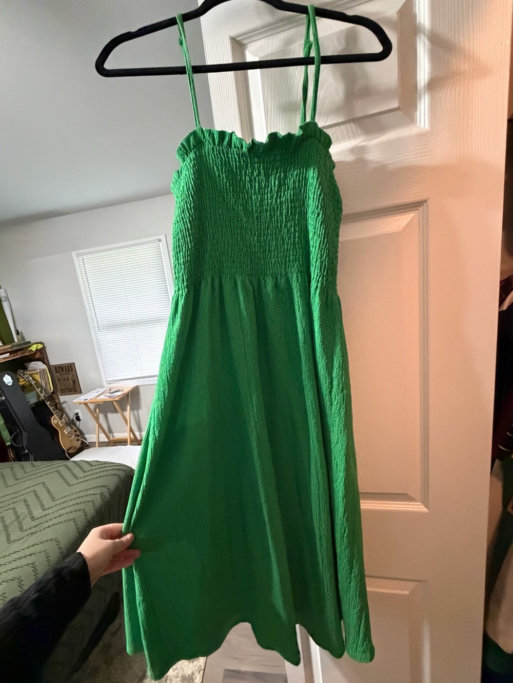 Green Summer Women's Spaghetti Strap Dress